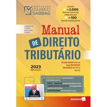 Manual De Direito Tributário - 15ª Edição 2023