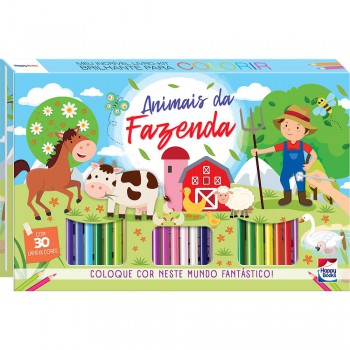 Meu Incrível Livro Brilhante Para Colorir: Animais Da Fazenda