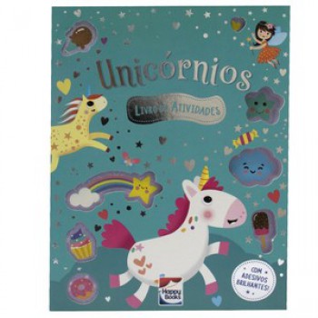 Meu Livro De Adesivos Brilhantes: Unicórnios