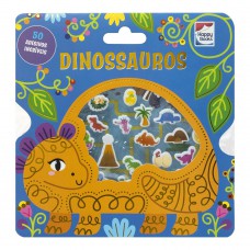 Livro Com Adesivos Fofinhos: Dinossauros