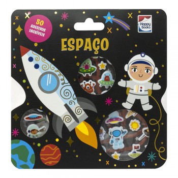 Livro Com Adesivos Fofinhos: Espaço