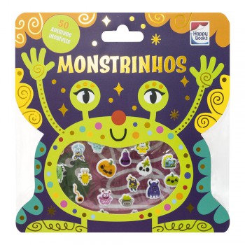Livro Com Adesivos Fofinhos: Monstrinhos