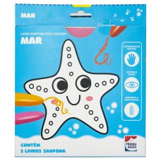 Livro-sanfona Para Colorir: Mar