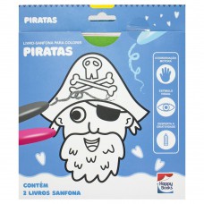 Livro-sanfona Para Colorir: Piratas