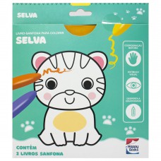 Livro-sanfona Para Colorir: Selva