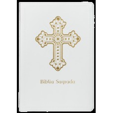 Bíblia Sagrada Católica, Letra Grande, Cruz, Couro-soft Branca, Leitura Perfeita Bíblia Sagrada Católica, Letra Grande, Cruz, Couro-soft Branca, Leitura Perfeita
