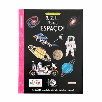 Montar E Aprender: 3,2,1... Partiu Espaço! - Com Modelo 3d Do Globo Lunar!