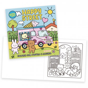 Sunny Vibes: Happy Street - Colorir Com Ofura E Alegria - Livro De Colorir