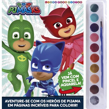 Pj Masks Livro Para Pintar Com Aquarela