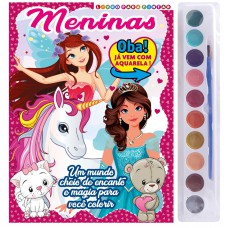 Meninas Livro Para Pintar Com Aquarela