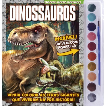 Dinossauros Livro Para Pintar Com Aquarela