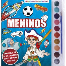 Meninos Livro Para Pintar Com Aquarela