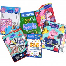 Peppa Pig Kit Livros Para Colorir E Atividades