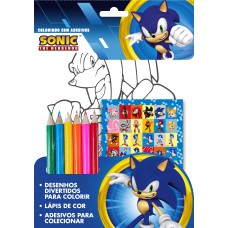 Sonic Colorindo Com Adesivos