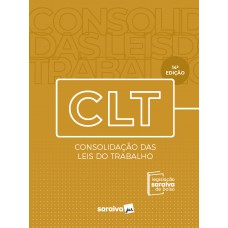 Legislação Saraiva De Bolso - Clt - Consolidação Das Leis De Trabalho