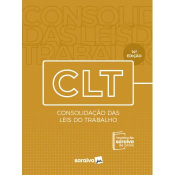 Legislação Saraiva De Bolso - Clt - Consolidação Das Leis De Trabalho