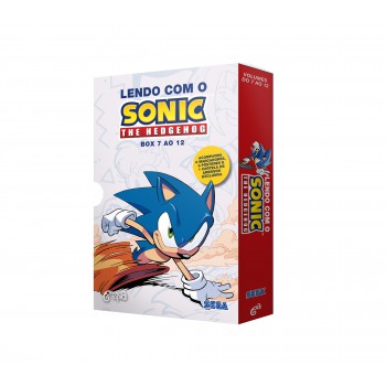 Box: Lendo Com O Sonic - The Hedgehog (vol. 7 Ao 12): ? Acompanha Marcadores Personalizados E Adesivos.