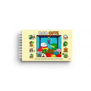 Bob Cute - Capa Dura Amarelo - Livro Com Ilustrações Fofas Para Colorir E Relaxar - Papel 180gr