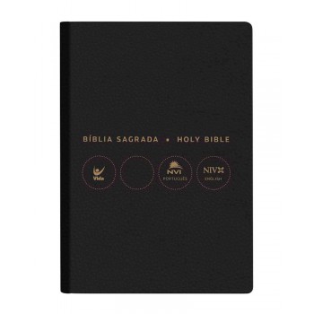 Bíblia Nvi Português/inglês - Capa Luxo - Preta