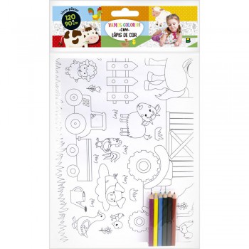 Livro-p-ster Para Colorir: Fazenda
