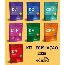 Kit Coleção Legislação 2025 - Constituição Ederal 2025 + Clt 2025 + Código Civil 2025 + Código De Processo Civil 2025 + Código Penal 2025 + Código De Processo Penal 2025 + Código Tributário 2025
