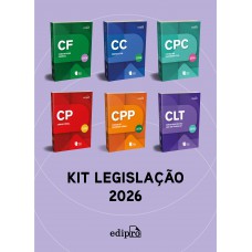 Kit Legislação 2026 - Constituição Federal 2026 + Clt 2026 + Código Civil 2026 + Código De Processo Civil 2026 + Código Penal 2026 + Código De Processo Penal 2026