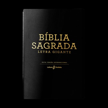 Bíblia Nvi, Letra Gigante, Fonte Leitura Perfeita, Capa Luxo Preta