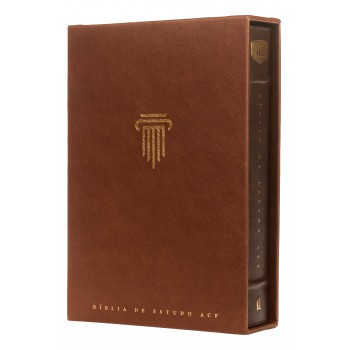 Bíblia De Estudo Ac, Couro-soft Marrom | Com Comentários Da King James Study Bible