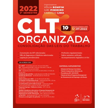 Clt Organizada - Consolidação Das Leis Do Trabalho