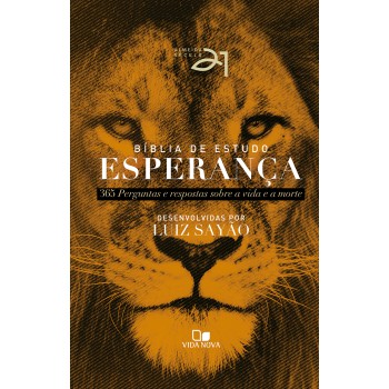 Bíblia De Estudo Esperança - Capa Dura - Leão: 365 Perguntas E Respostas Sobre A Vida E A Morte