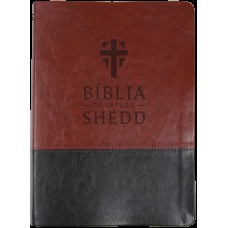 Bíblia De Estudo Shedd - Couro Sintético Marrom E Preto