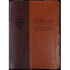 Bíblia De Estudo Shedd - Couro Sintético Caramelo E Marrom