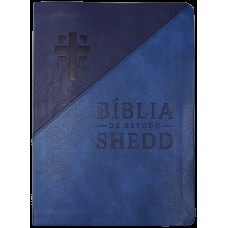 Bíblia De Estudo Shedd - Couro Sintético Duotone Azul
