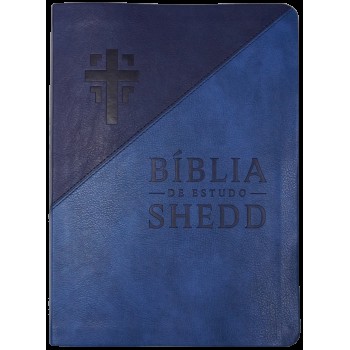 Bíblia De Estudo Shedd - Couro Sintético Duotone Azul