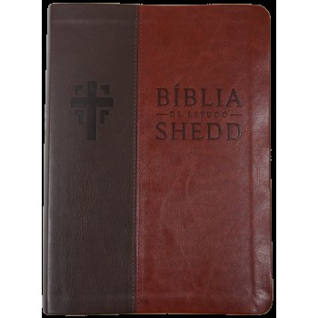 Bíblia De Estudo Shedd - Couro Sintético Marrom E Caé