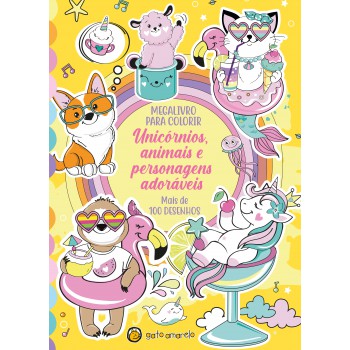 Megalivro Para Colorir: Unic-rnios, Animais E Personagens Adoráveis