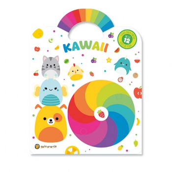 Cata-vento Colorido - Kawaii: Livro Para Pintar C/ 12 Giz De Cera Cata-vento Colorido - Kawaii: Livro Para Pintar C/ 12 Giz De Cera