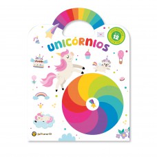 Cata-vento Colorido - Unicornios: Livro Para Pintar C/ 12 Giz De Cera