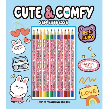 Cute & Comfy Sem Estresse - Edição De Luxo - 12 Lápis De Cor