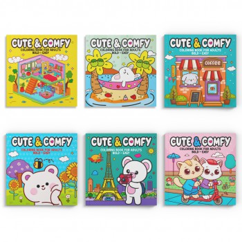 Coleção Cute & Comfy Extra - Kit Com 6 Livros De Colorir Adulto