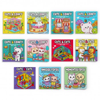 Coleção Coloring Book For Adults - Kit Com 11 Livros De Colorir Adulto