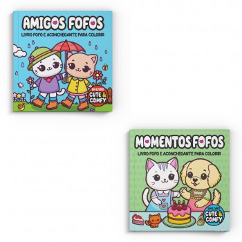 Coleção Cute & Comfy Colorir Ofo - Kit Com 2 Livros De Colorir Adulto