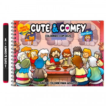 Cute & Comfy Super Special - Livro De Colorir Adulto - Colorindo Com Deus