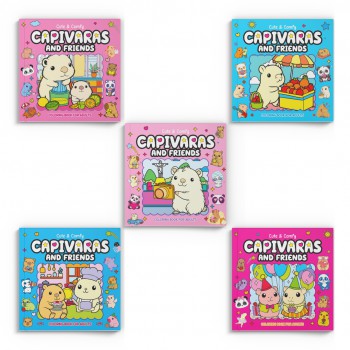 Combo Cute & Comfy Capivaras And Riends - Kit Com 5 Livros