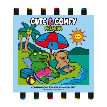 Coleção Cute & Comfy - Premium Edition - Livro De Colorir Adulto