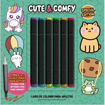 Cute & Comfy Coloring Book For Adults - Special Edition - Livro De Colorir Adulto
