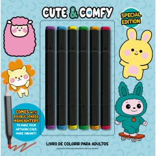 Cute & Comfy Coloring Book For Adults - Special Edition - Livro De Colorir Adulto