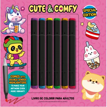Cute & Comfy Coloring Book For Adults - Special Edition - Livro De Colorir Adulto