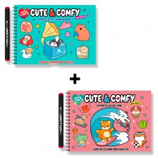 Combo Cute E Comfy Super Special - Kit Com 02 Livros De Colorir