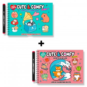 Combo Cute E Comfy Super Special - Kit Com 02 Livros De Colorir